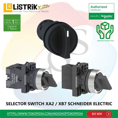 Jual Selector Switch Schneider Electric 22mm 2and3 Posisi Xa2ed Xb7nd