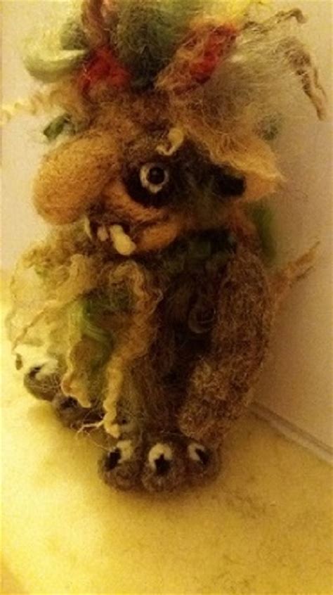 Needle Felted Troll Felt