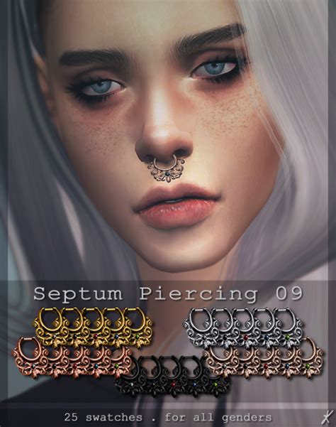 Quirkykyimus Septum Piercing 09 Sweet Sims 4 Finds