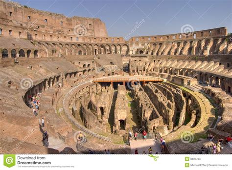 Interne Breed Van Rome Colosseum Stock Afbeeldingen