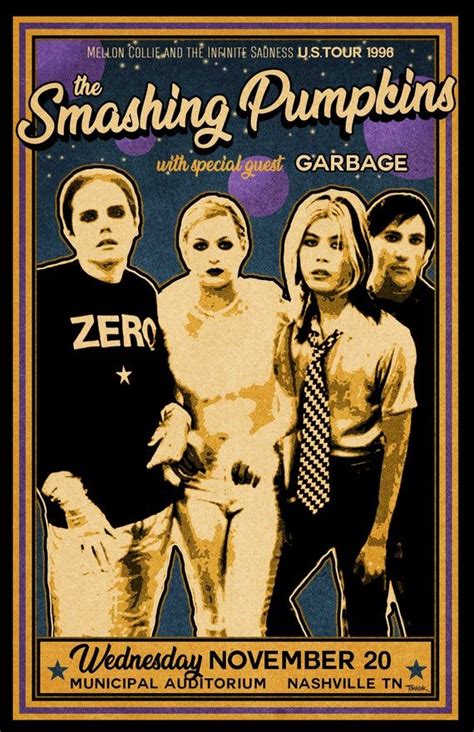 The Smashing Pumpkins 1996 Concert Poster Etsy In 2021 Smashing