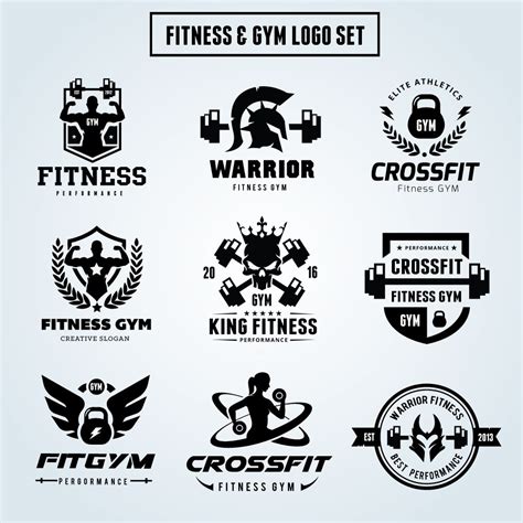 Fitness Logo Set Branding And Logo Templates Creative Market