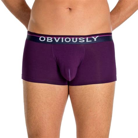 obviously obviously men s primeman trunk underwear purple small