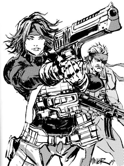 Meryl And Old Snake Metal Gear Solid Aaron Miner Metal Gear Metal