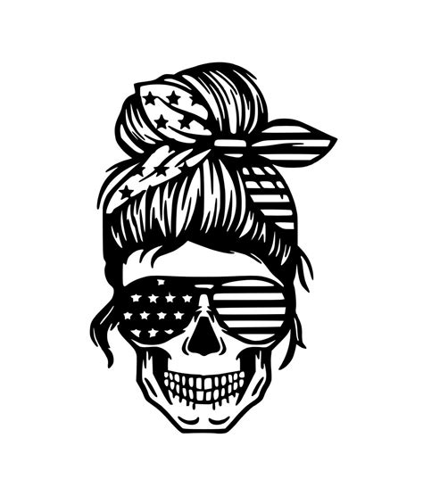 American Girl Skull American Girl Decal Merica Decal Fourth Of July