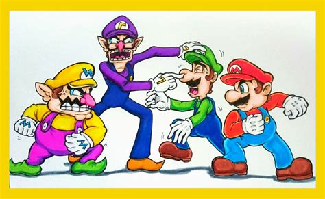 Redraw Mario Bros Vs Wario And Waluigi By Mel Sky On Deviantart