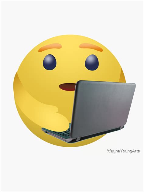 Work From Home Emoji Sticker For Sale By Wayneyoungarts Redbubble