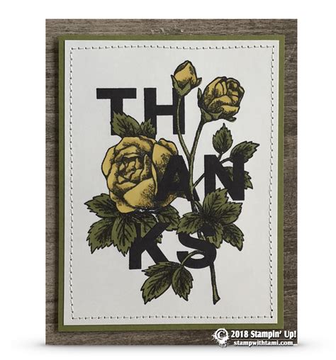 Card Thanks Card From Floral Statements Stamp Set Stampin Up