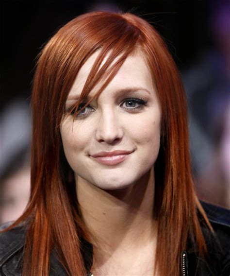 Ashlee Simpson Red Hair Bangs