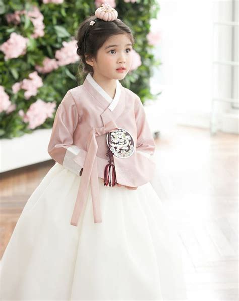 Baby Pink Girl Baby Hanbok Dress Korea Traditional Costumes Etsy