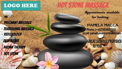 Hot Stone Massage Therapy Template Postermywall