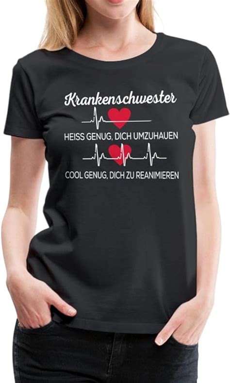 Heisse Krankenschwester Reanimieren Spruch Frauen Premium T Shirt Amazonde Bekleidung