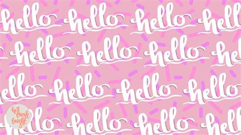 Pink Hello Zoom Backgrounds Fun Virtual Meeting Background Etsy