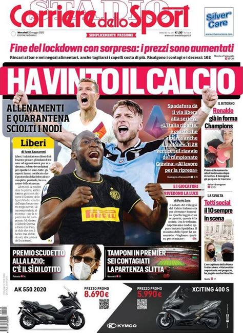 Rassegna Stampa Prima Pagina Corriere Dello Sport 20 Maggio 2020
