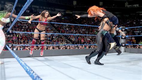 Nikki Bella Becky Lynch Naomi Vs Natalya Alexa Bliss Carmella Photos WWE