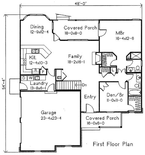 Traditional Style House Plan 2 Beds 2 Baths 1440 Sqft Plan 22 105