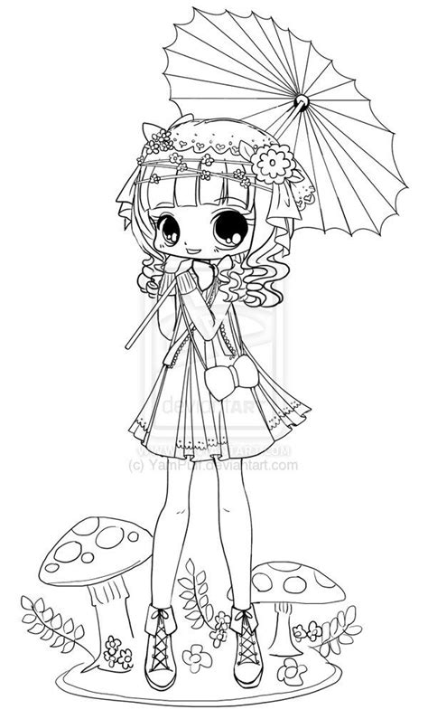 Chibi Kawaii Coloring Pages For Girls Canvas Link