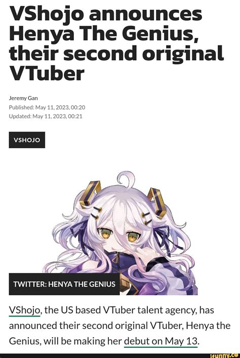 Vshojo Announces Their Second Original Vtuber Jeremy Gan Published May