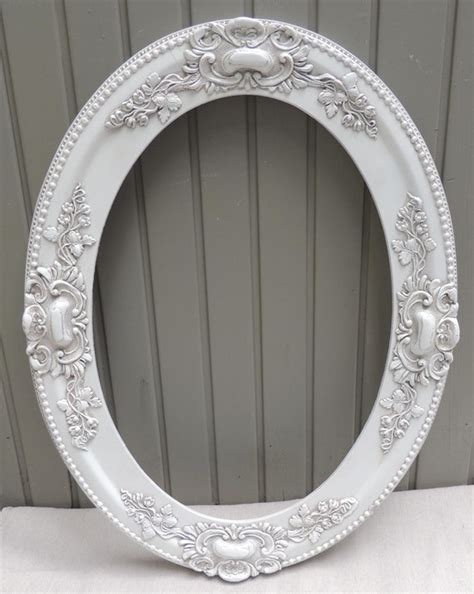 Antique 14x20 White Oval Picture Frame 14 X 20 White Oval Etsy