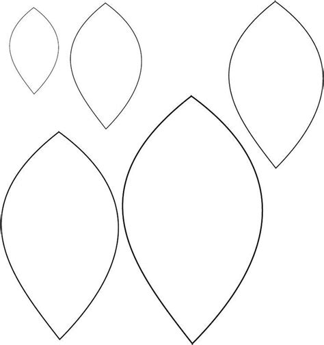 This free paper flower template & tutorial with two scarlett template, a reign template and a leaf stem. Image result for leaves template | Leaf template printable, Leaf template, Flower template