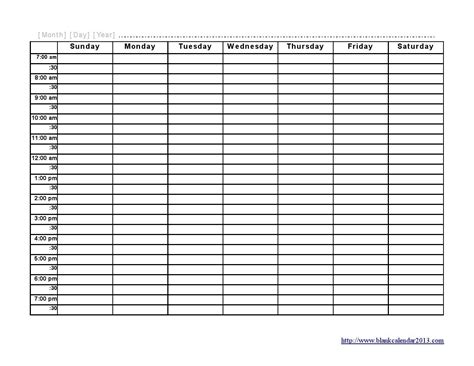 Blank Weekly Schedule Shefftunestk Weekly Calendar With Time Slots