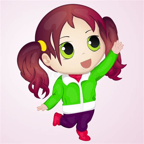 Cute Anime Chibi Little Girl Trying To Take Somthing