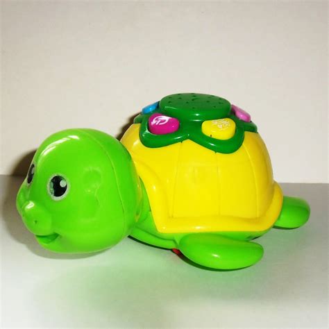 Musical Light Up Plastic Turtle Toy Loose Used