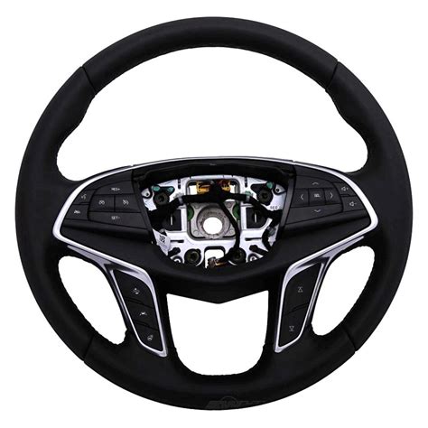 Acdelco® 84374248 4 Spoke Black Leather Wrapped Steering Wheel