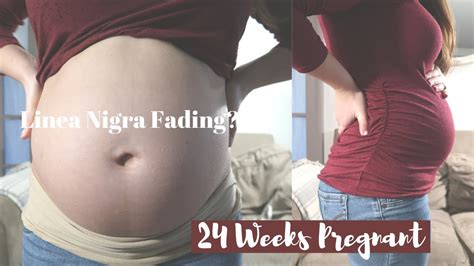 Linea Nigra Fading 24 Week Pregnancy Update Youtube