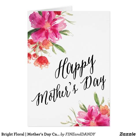 Bright Floral Mothers Day Card Zazzle