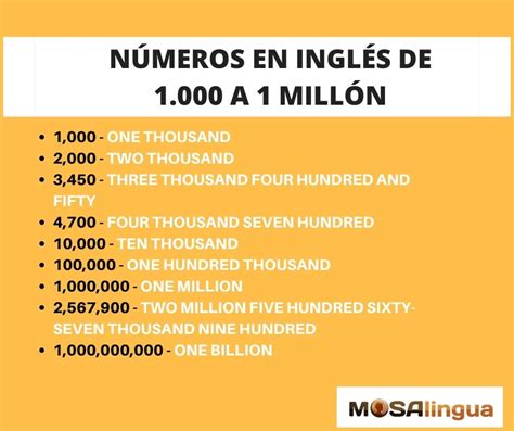 Los Números En Inglés Gramática Inglesa 2023 Mosalingua