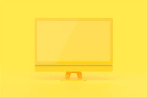 Premium Photo Computer On Yellow