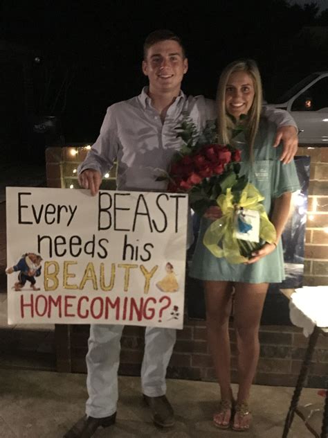 Beauty And The Beast Homecoming Proposal Cute Homecoming Proposals