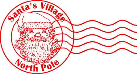 North Pole Santa Postmark Rubber Stamp Set Etsy