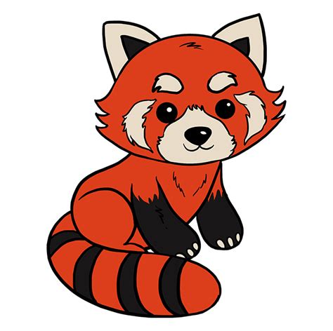How To Draw A Red Panda Really Easy Drawing Tutorial Red Panda
