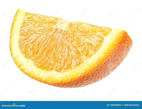 Sliced Orange Isolated On White Background Healthy Food Stock Photo