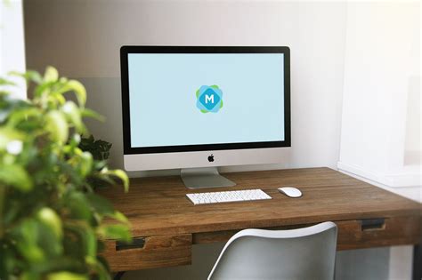 ✓ free for commercial use ✓ high quality images. iMac & Wooden Desk Mockup - Mockup Templates