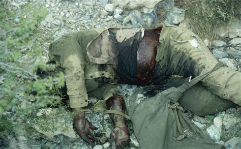 Decomposed Dead Body Of A Soviet Soldier Shot In War By