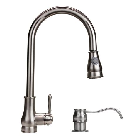 Sharma single hole pull down kitchen faucet kitchen from kitchen faucet brushed nickel, image by:signaturehardware.com felicity wall mount kitchen brushed nickel pull out spray kitchen faucet installation manual probably quite a few discussions about kitchen faucet brushed nickel, if. Dyconn Coral 18 in. Single-Handle Pull-Down Sprayer ...
