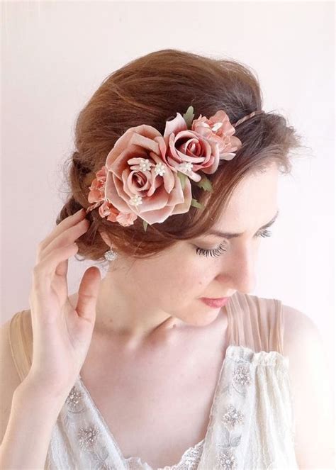 Thehoneycombshop Pink Floral Crowns Flower Crown Hairstyle Floral