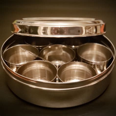 Masala Dabba Indian Spice Box The Toolbox Of Indian Cooking Spices Sold Separately