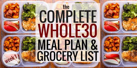 The Complete Whole30 Meal Planning Guide And Grocery List Week 1