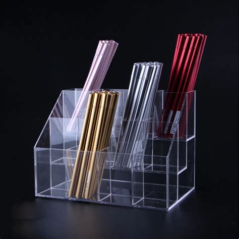New Clear Acrylic Pen Pencil Holder Eyeliner Lipstick Organizer Storage