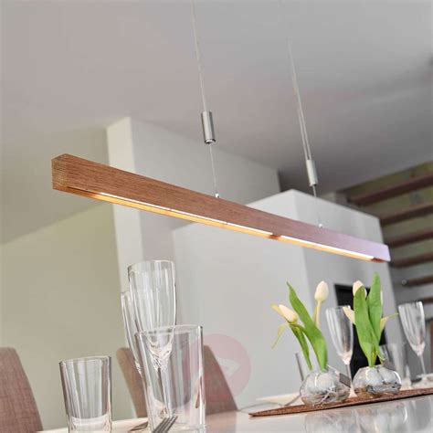 Pendelleuchte dimmbar hängelampe esstisch küchenlampe licht pendellampefürbalkon. Linear oak LED pendant lamp Nora - dimmable | Lights.co.uk