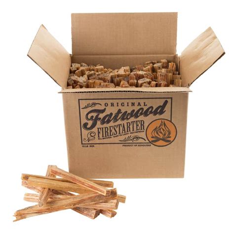 Pure Garden 10 Lbs Fatwood Firestarter Kindling Sticks Box Hw155053