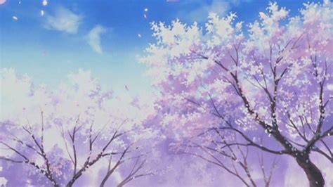 Light Purple Anime Flowers Wallpapers Wallpaper Cave