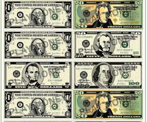 Fake 1000 Dollar Bill Printable Beautiful Free Printable Play Money