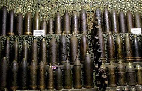Different Artillery Shells Collecting Military Rounds Artillery
