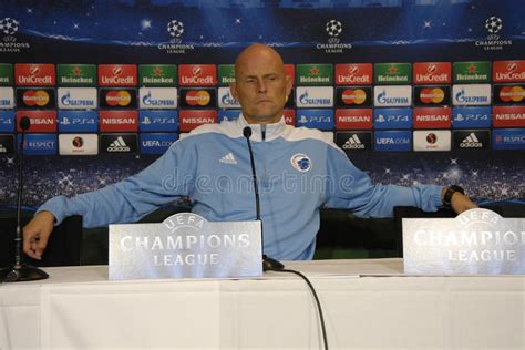 Following the request made by players of both teams, uefa has agreed to restart the match between denmark and finland tonight at 20:30 cet (tbc). DENMARK_FC KOBENHAVN PRESS CONFERENCE Editorial Stock ...