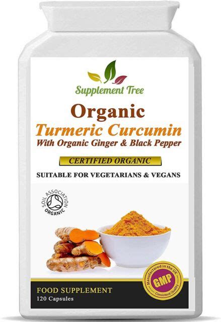 Organic Turmeric Curcumin Ginger And Black Pepper Capsules High